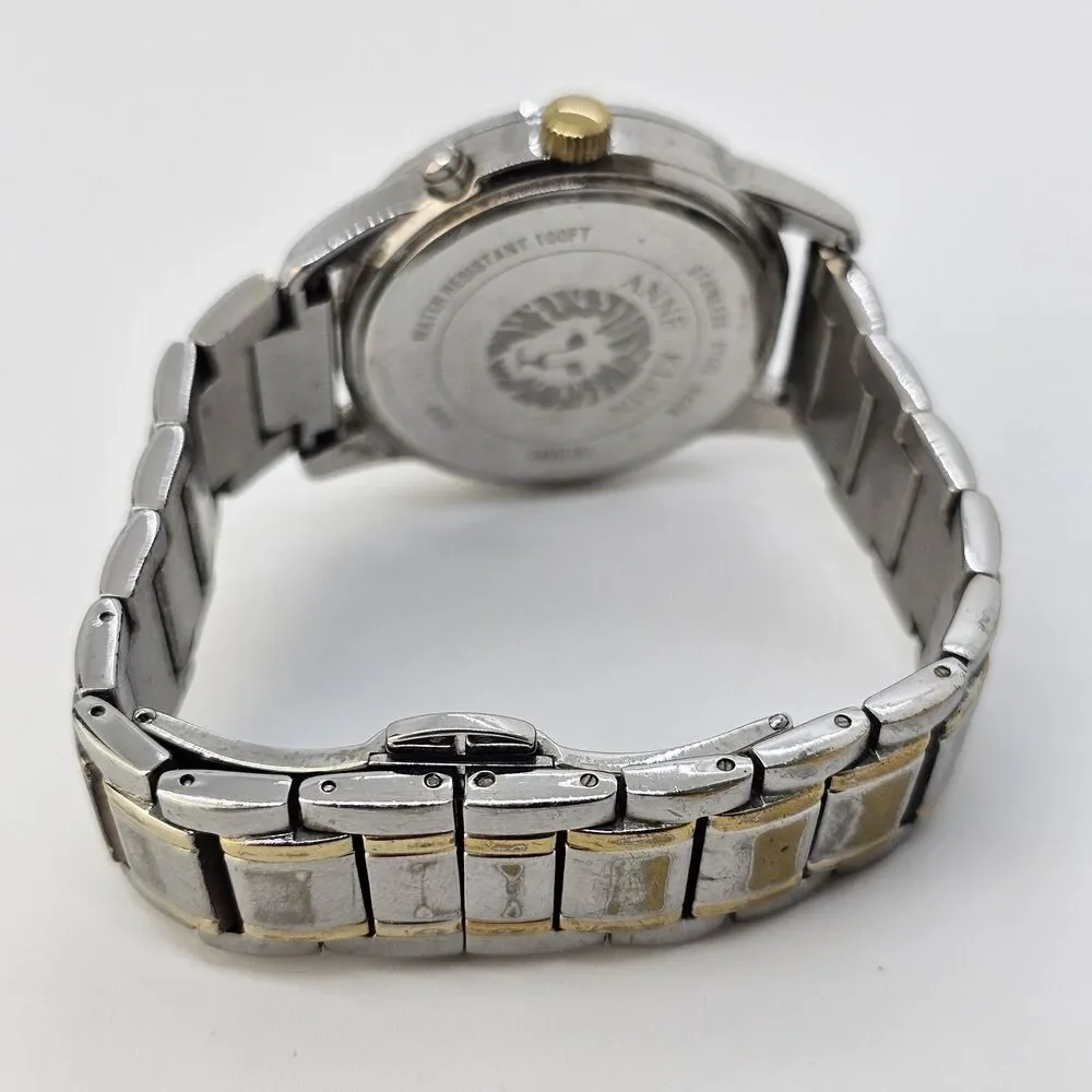 Anne Klein Women's Watch 36MM Gray Dial Gray Gold Bracelet 6.25